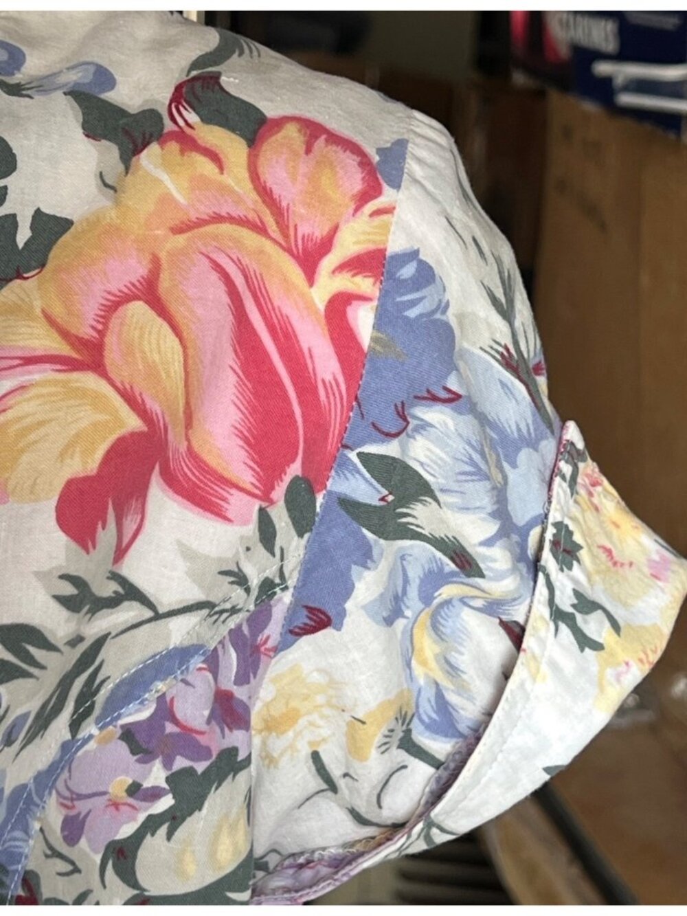 Uni Mondo Womens Dress Size 16/18 Floral Cross Back Straps Pockets Drop Waist - Picture 12 of 14